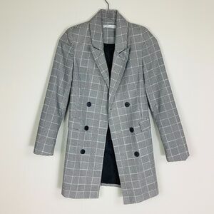 Pull & Bear Double Breasted Houndstooth Blazer Jacket‎